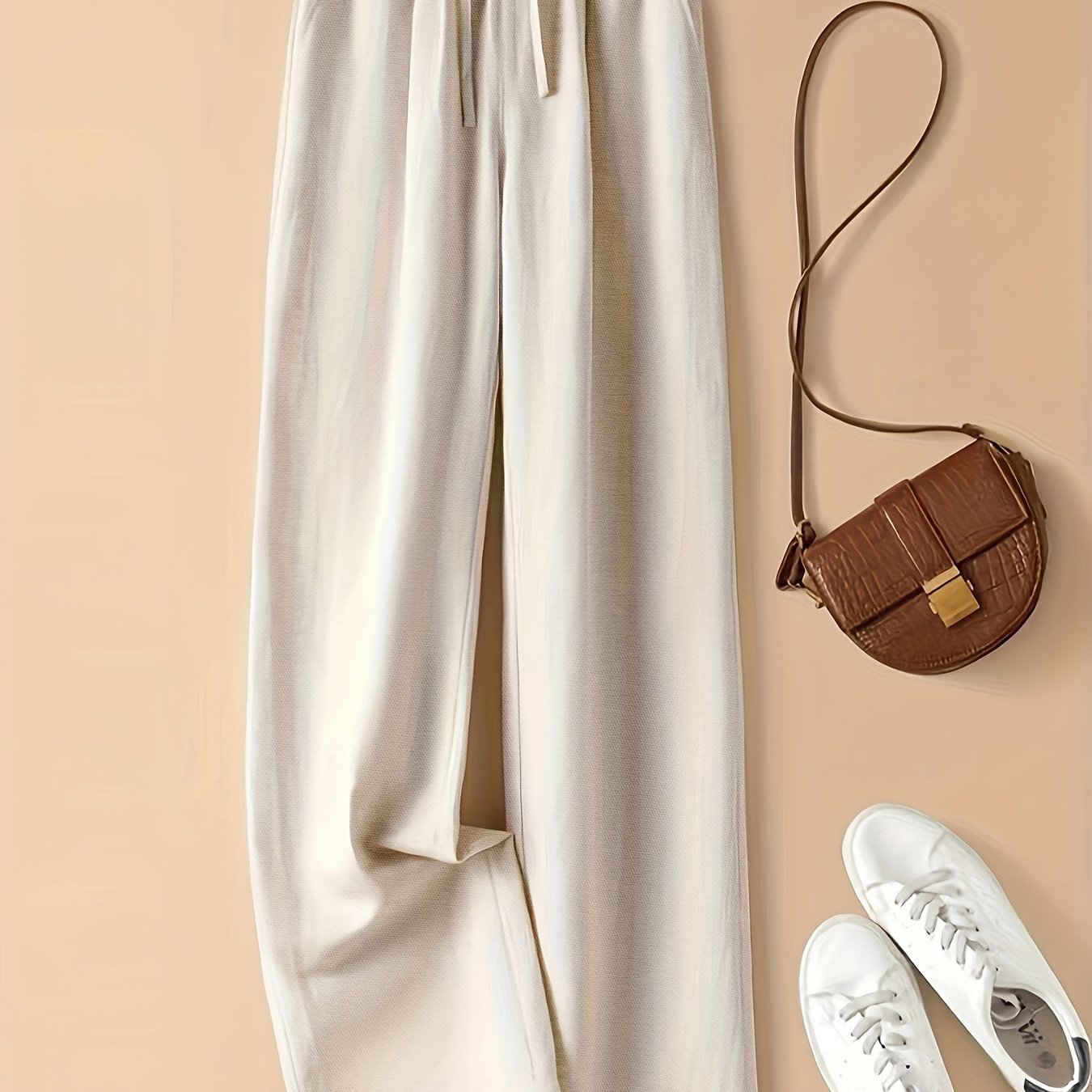 Geovari | Wide-Leg Drawstring Trousers