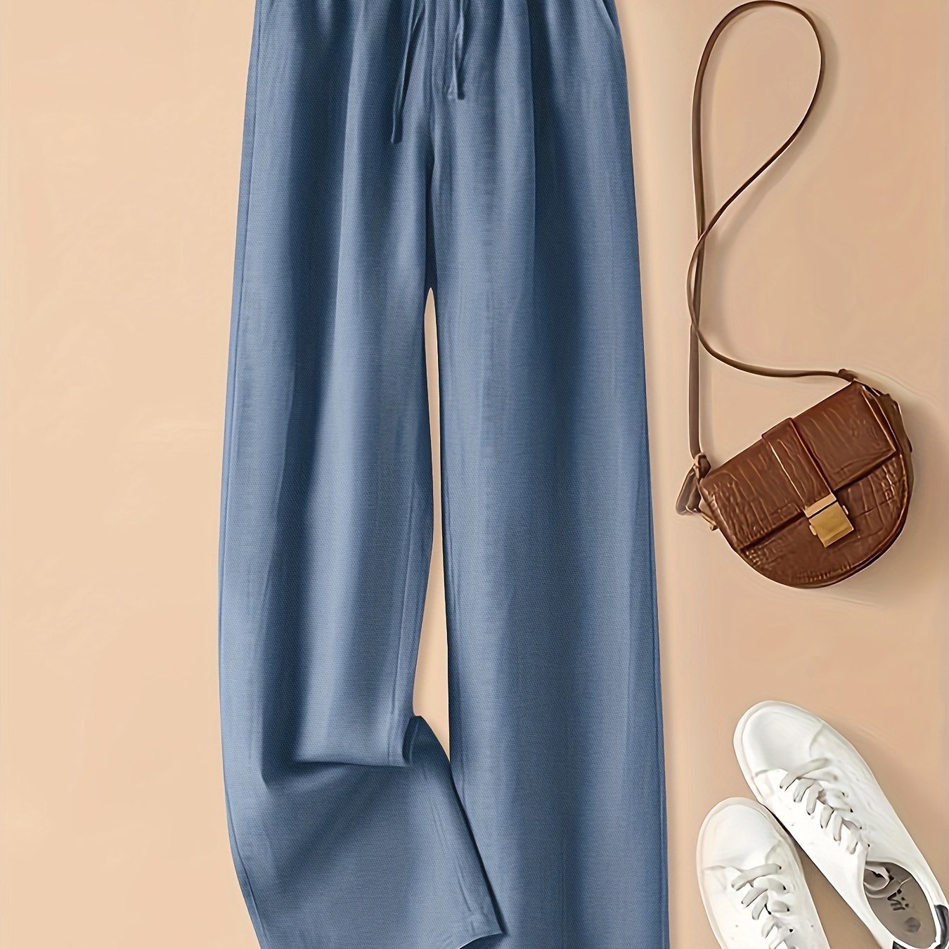 Geovari | Wide-Leg Drawstring Trousers