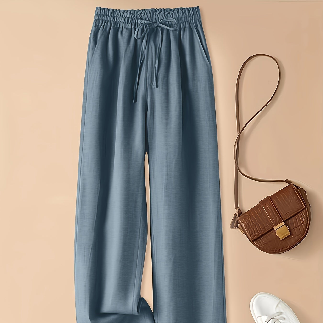 Geovari | Wide-Leg Drawstring Trousers