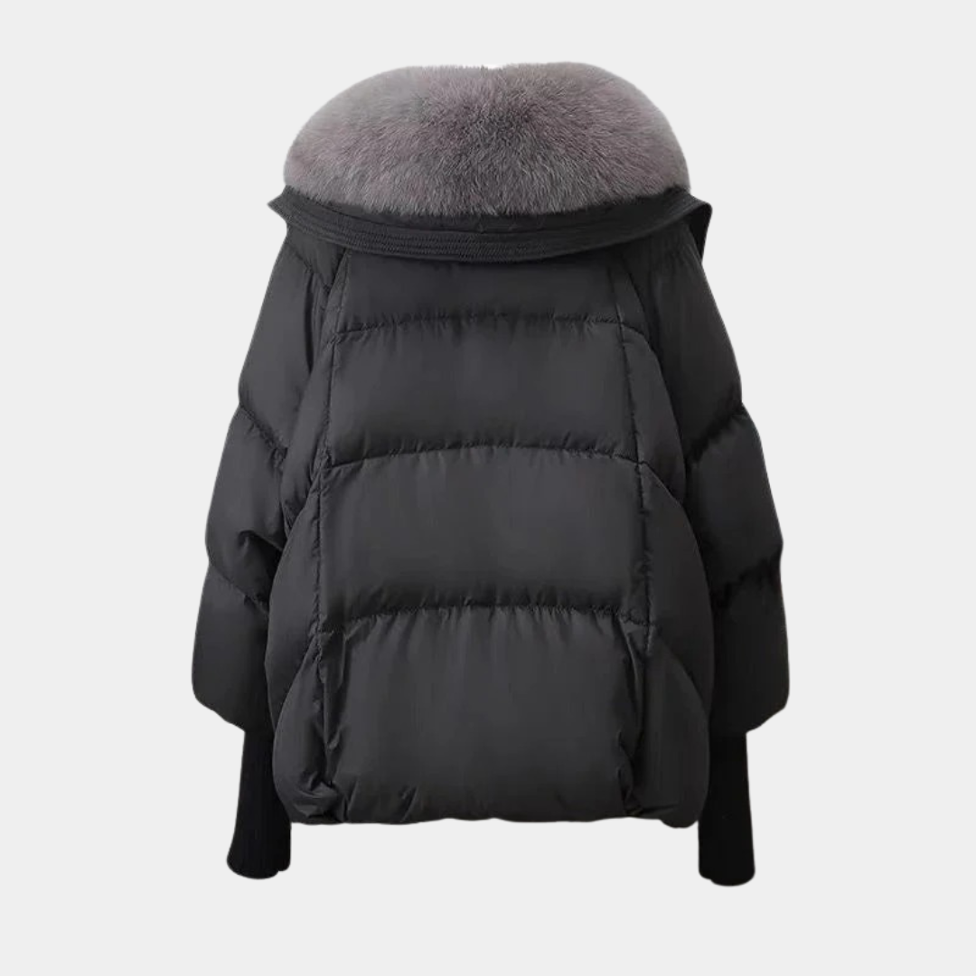 Geovari | Women’s Padded Down Winter Jacket with Fur Collar