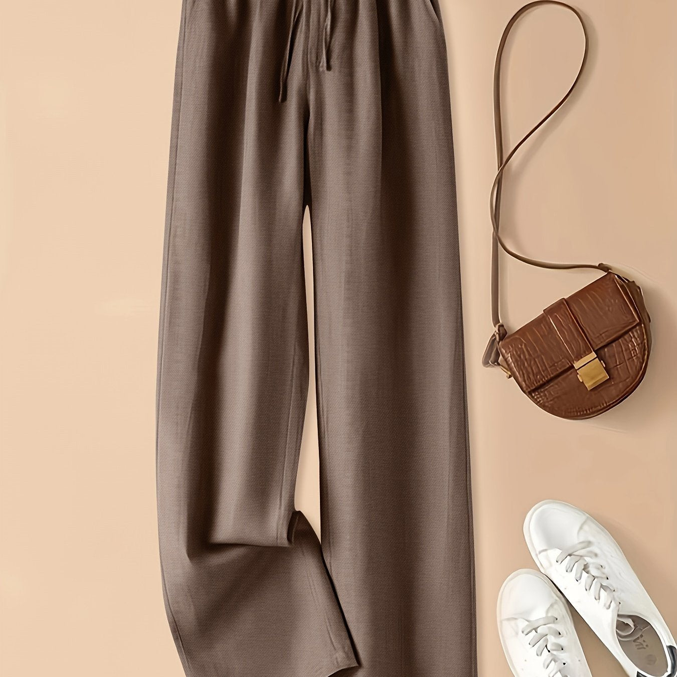 Geovari | Wide-Leg Drawstring Trousers