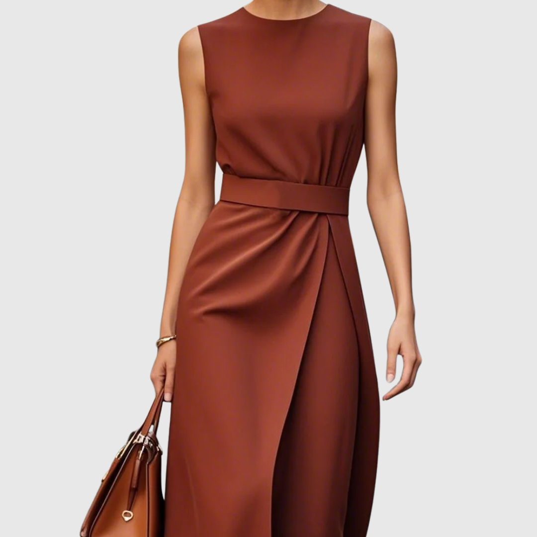 Geovari | Elegant Round-Neck Dress
