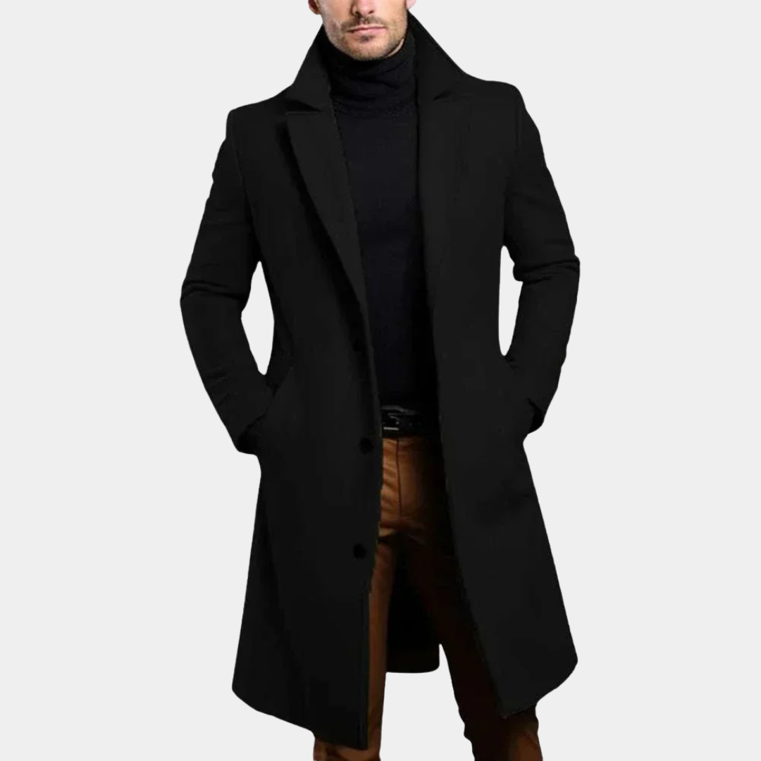 Geovari | Men's British-Style Woollen Trench Coat