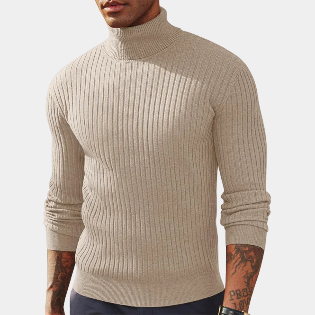 Geovari | Men’s Slim-Fit Roll-Neck Jumper