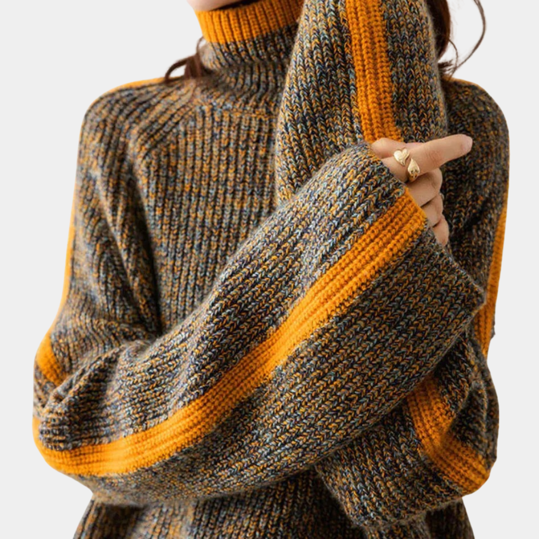 Geovari | Women's Oversized Polo Neck Jumper