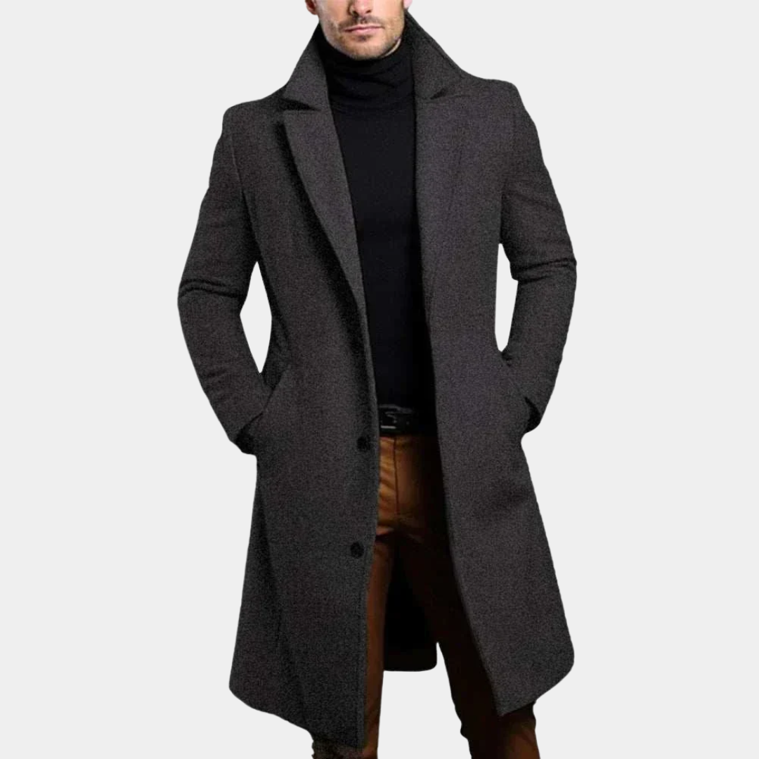 Geovari | Men's British-Style Woollen Trench Coat