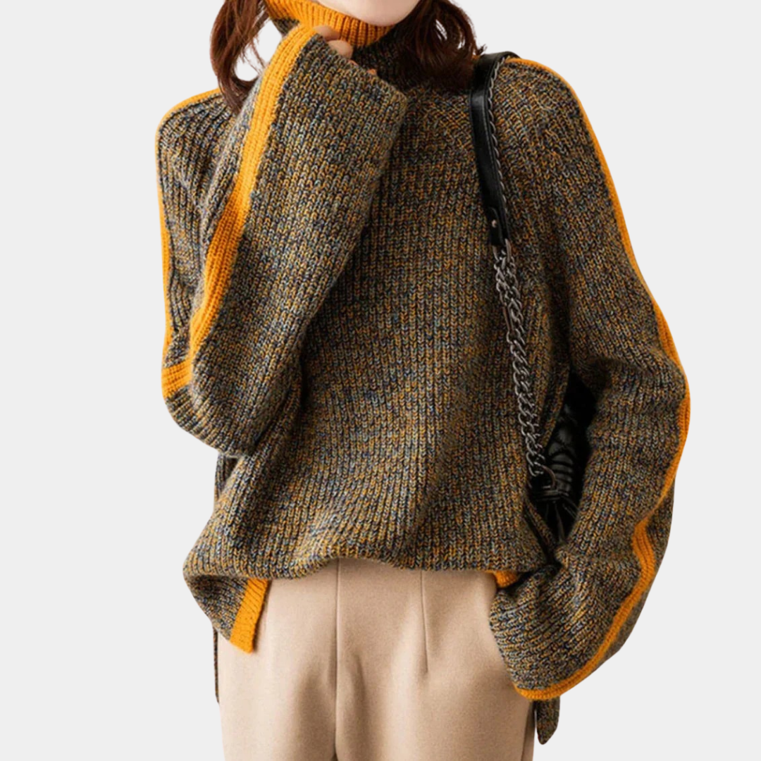 Geovari | Women's Oversized Polo Neck Jumper