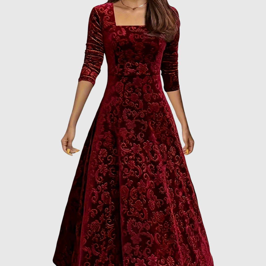 Geovari | Graceful Floral Midi Dress