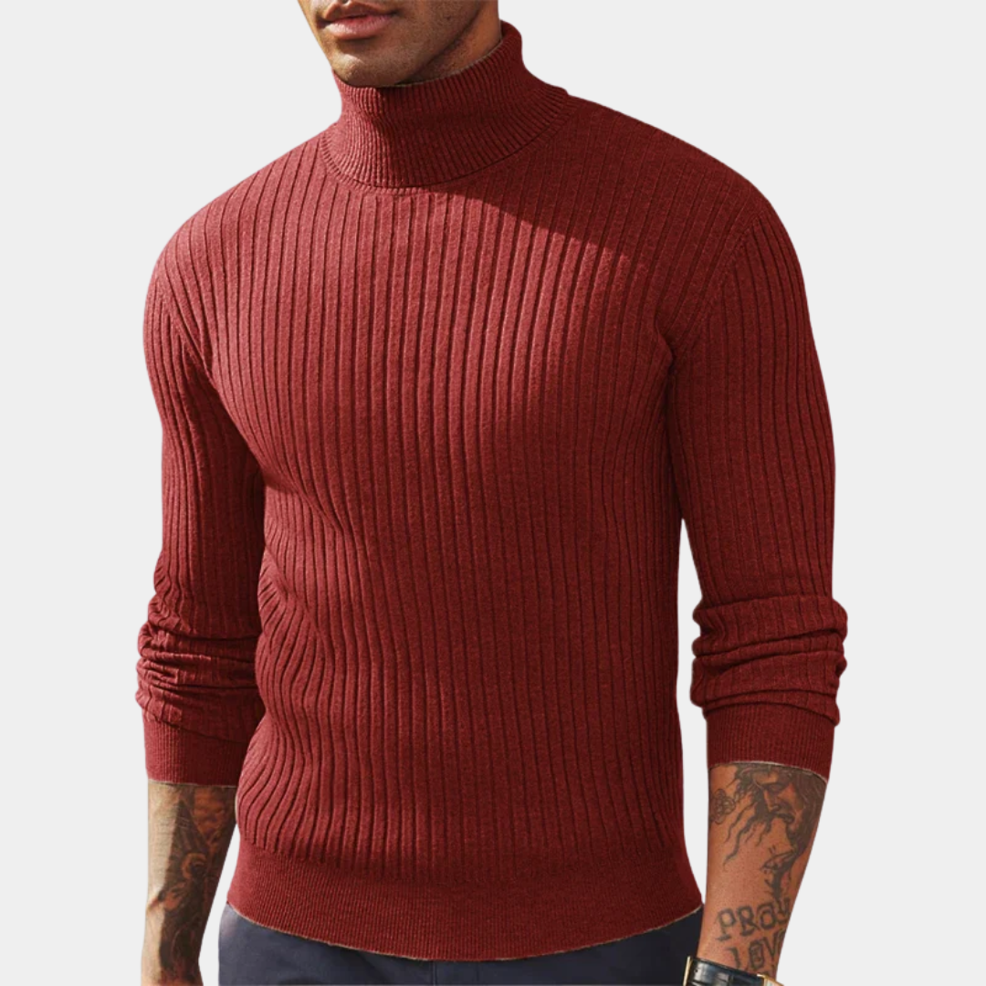 Geovari | Men’s Slim-Fit Roll-Neck Jumper