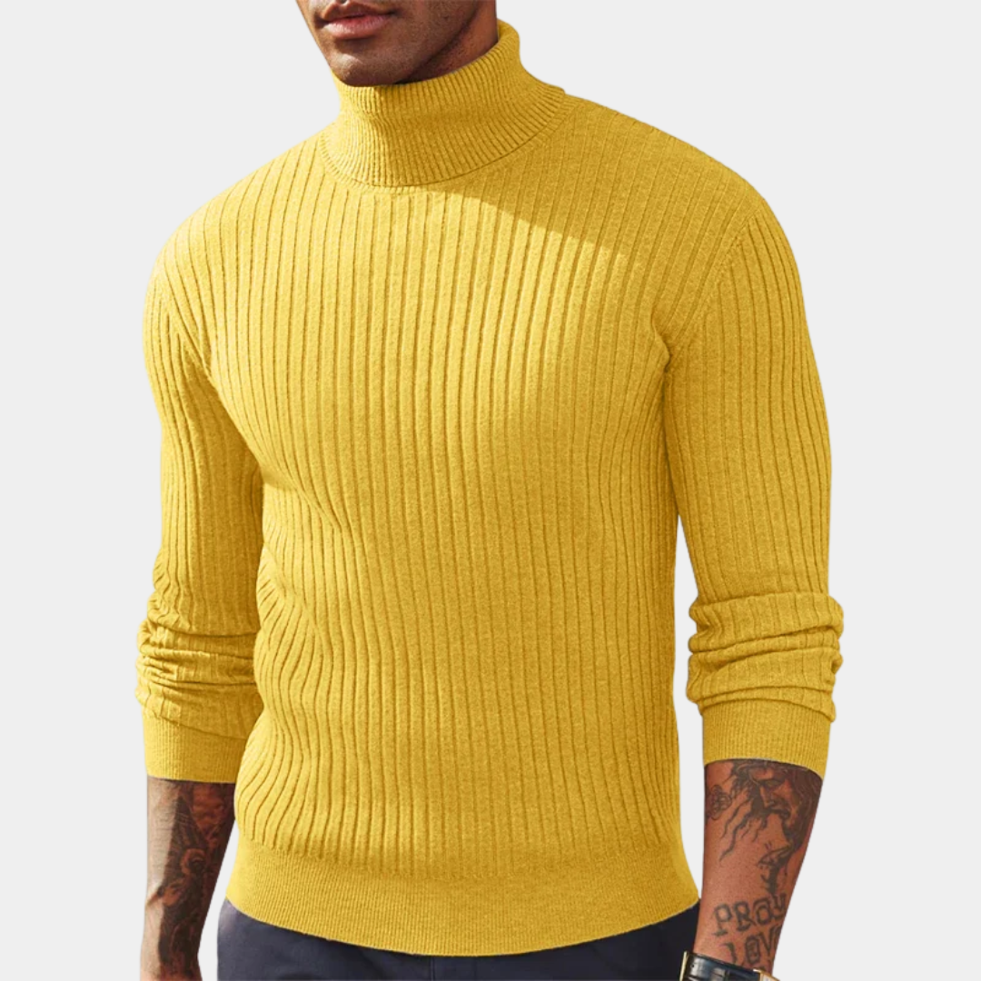 Geovari | Men’s Slim-Fit Roll-Neck Jumper