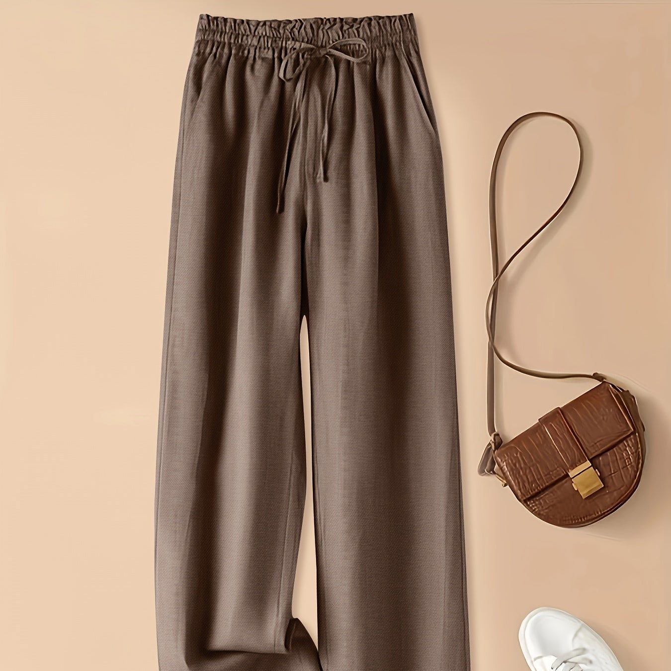 Geovari | Wide-Leg Drawstring Trousers