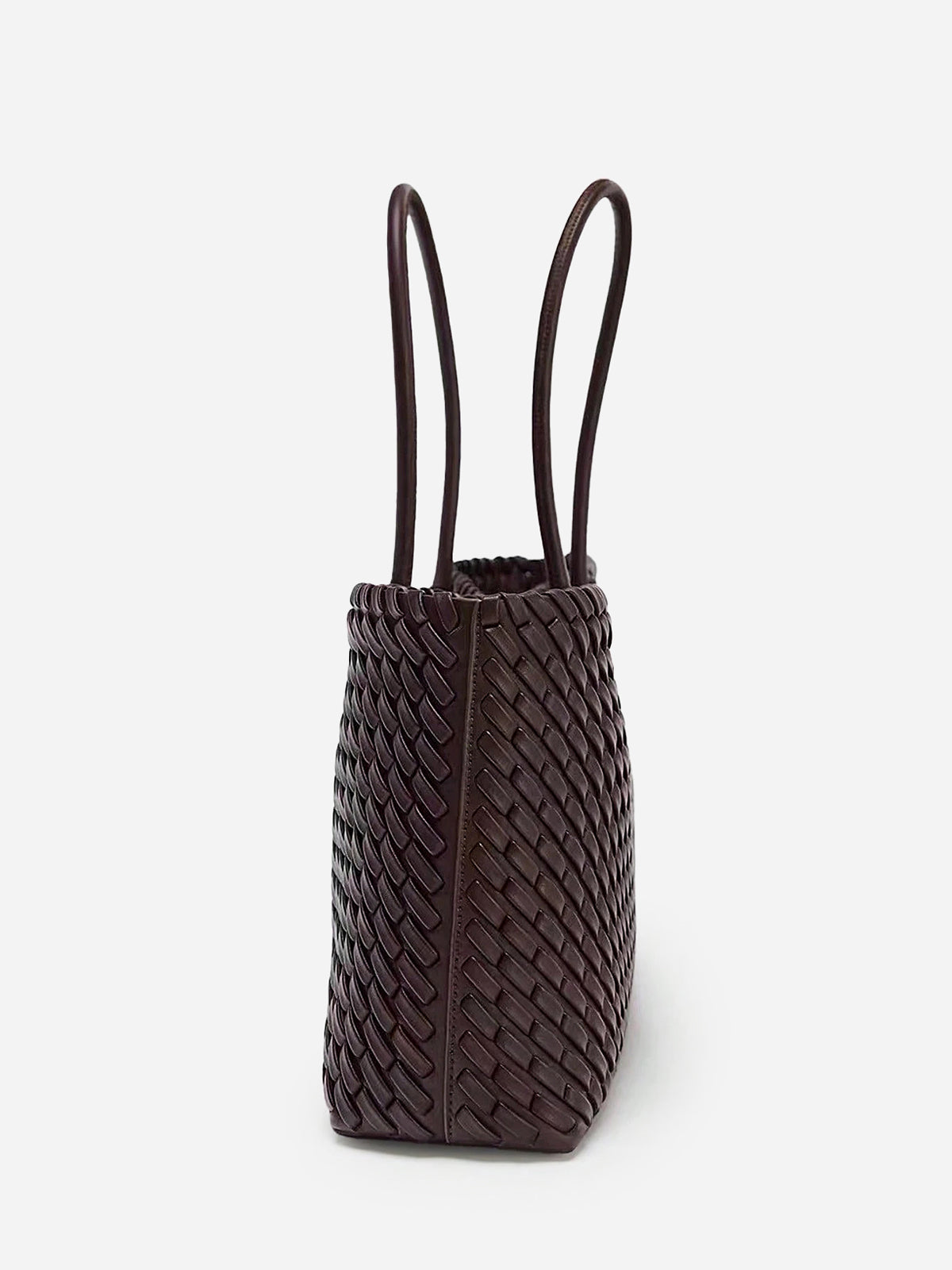 Geovari | Woven PU Leather Tote Bag