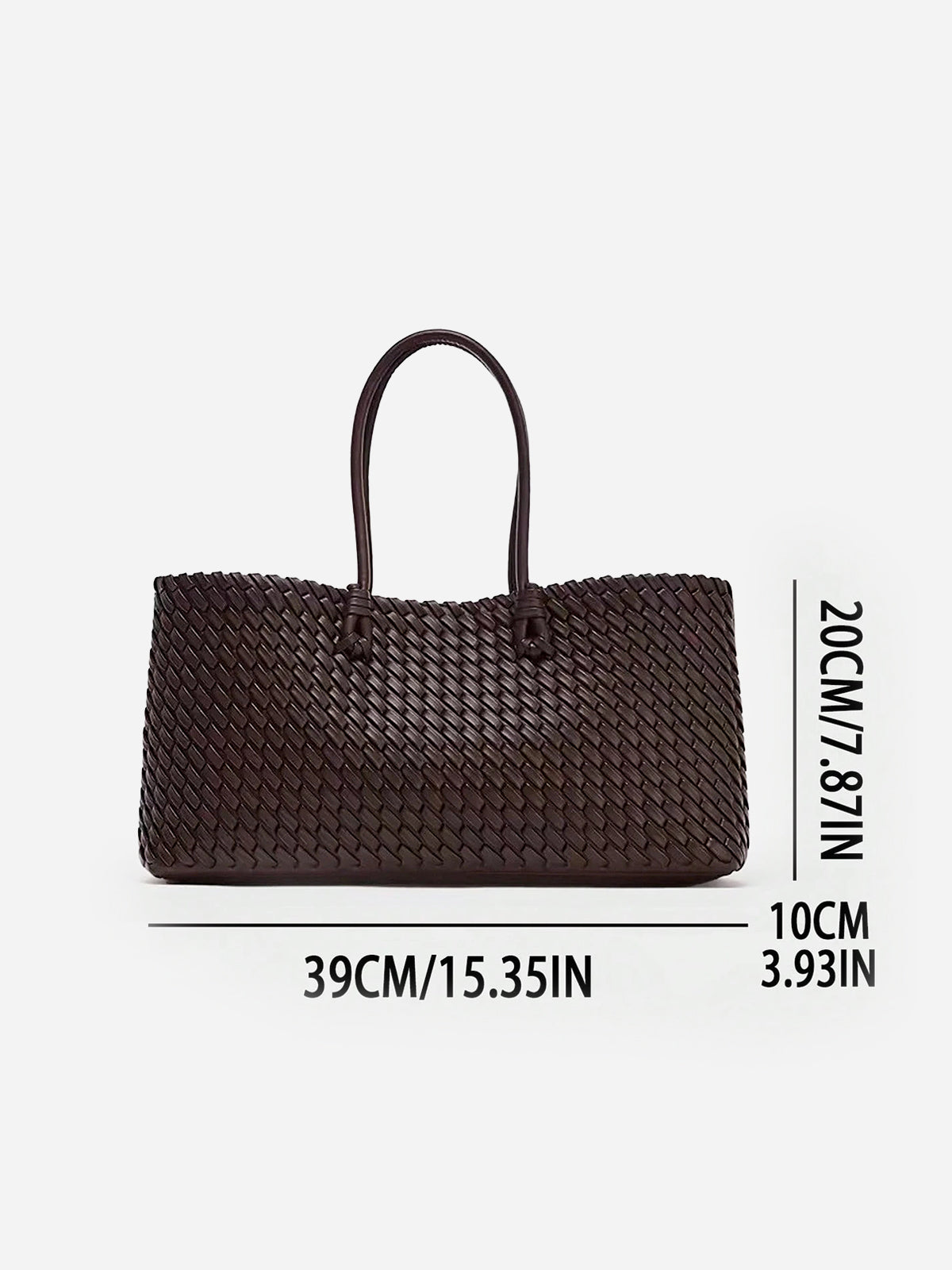 Geovari | Woven PU Leather Tote Bag
