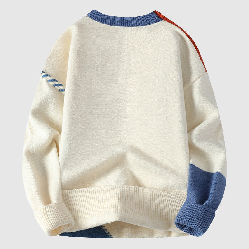 Geovari | Men’s Patchwork Knit Jumper