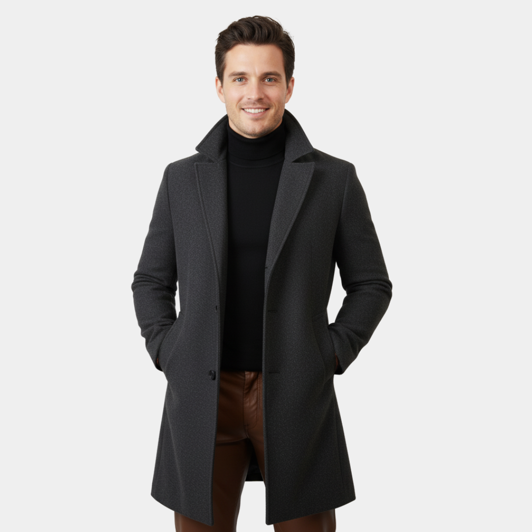 Geovari | Men's British-Style Woollen Trench Coat