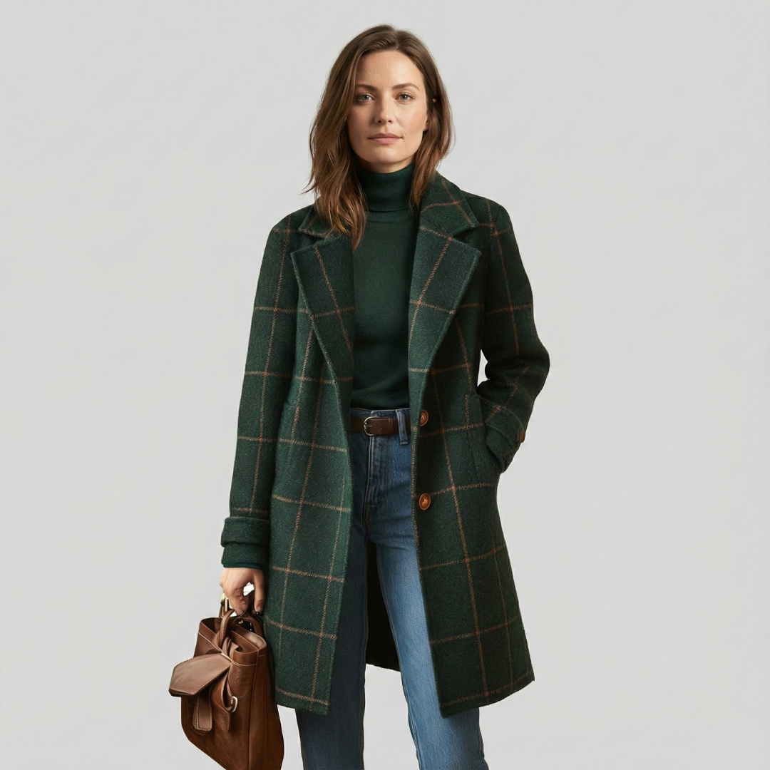 Geovari | Checked Wool Coat