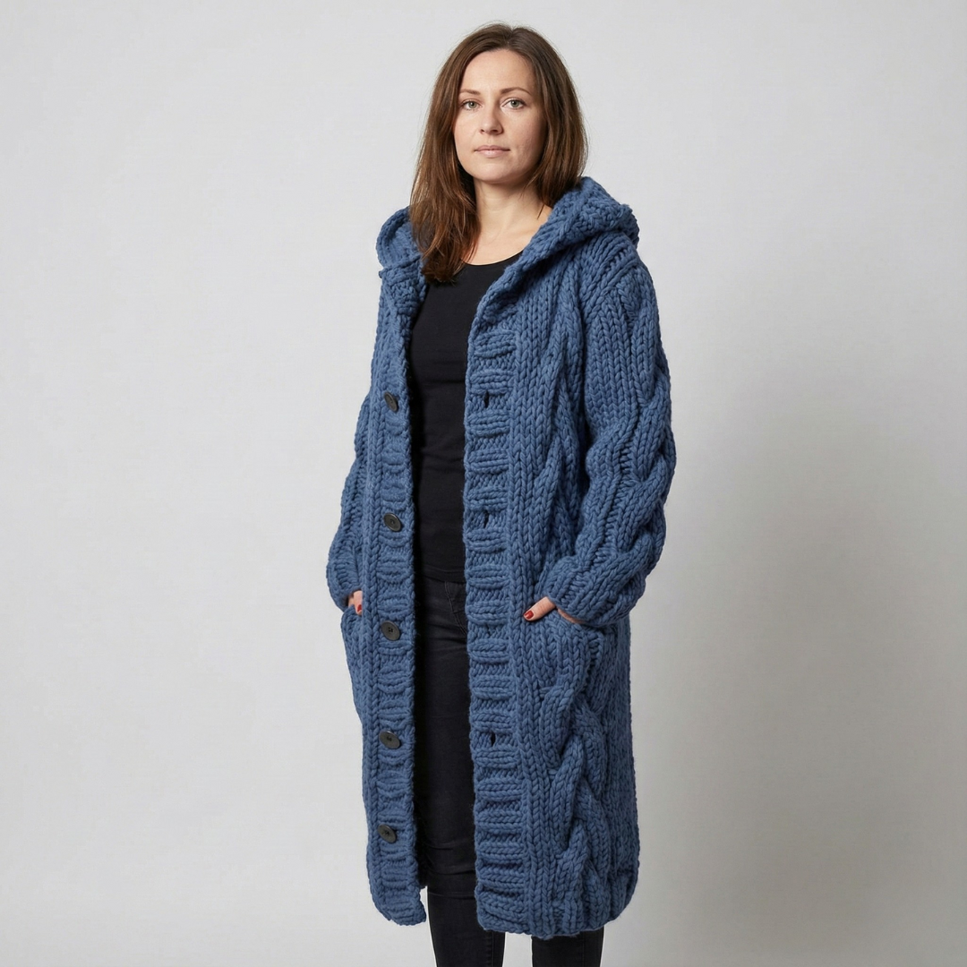 Geovari | Elegant Cosy Coat with Tummy Coverage