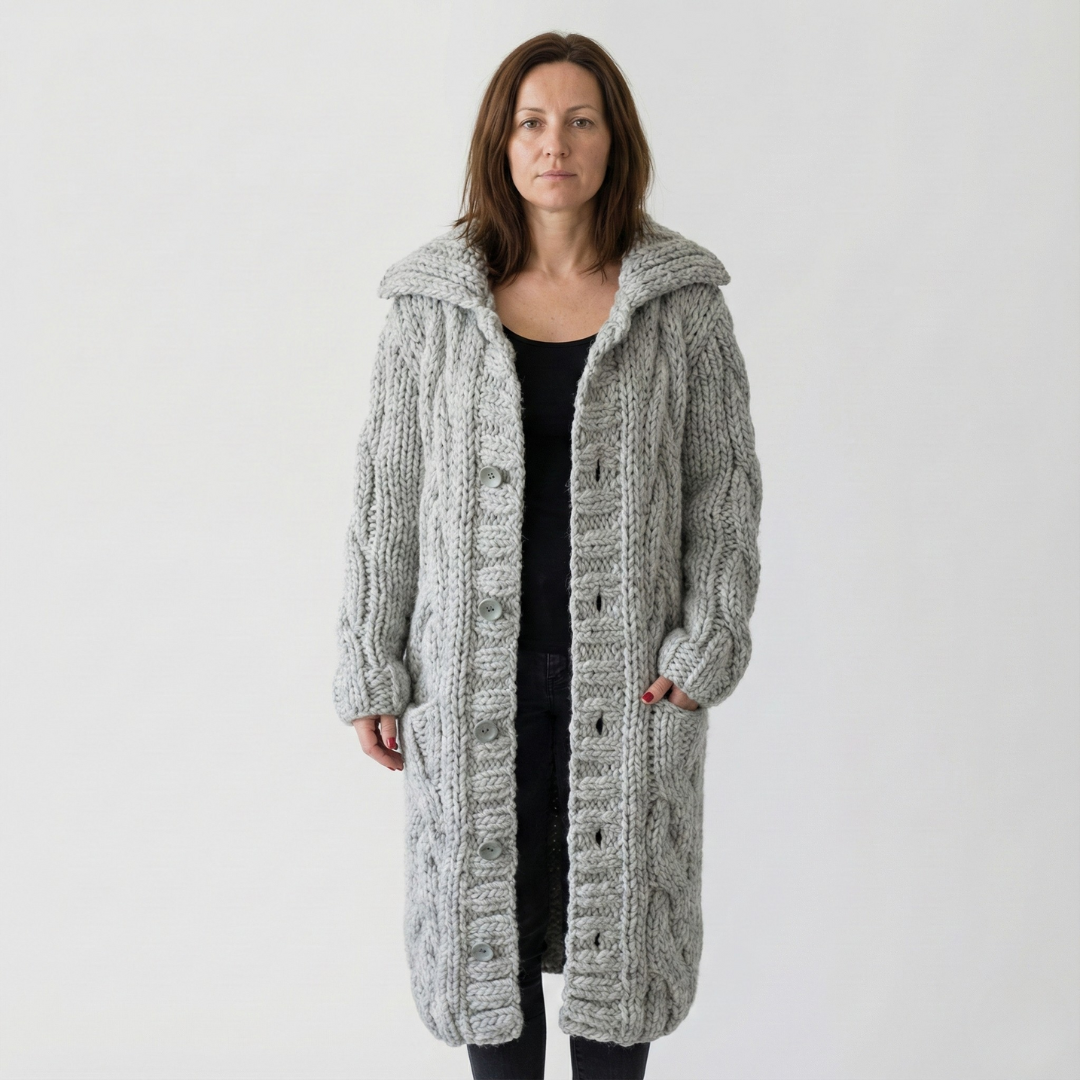 Geovari | Elegant Cosy Coat with Tummy Coverage