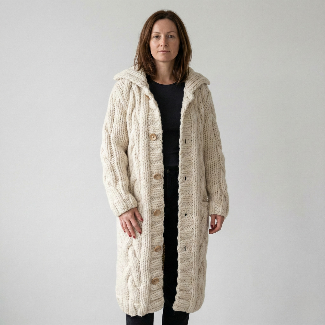 Geovari | Elegant Cosy Coat with Tummy Coverage