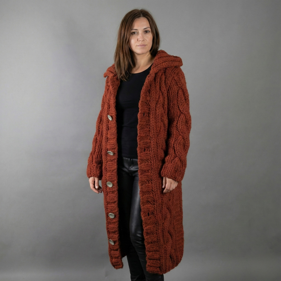 Geovari | Elegant Cosy Coat with Tummy Coverage