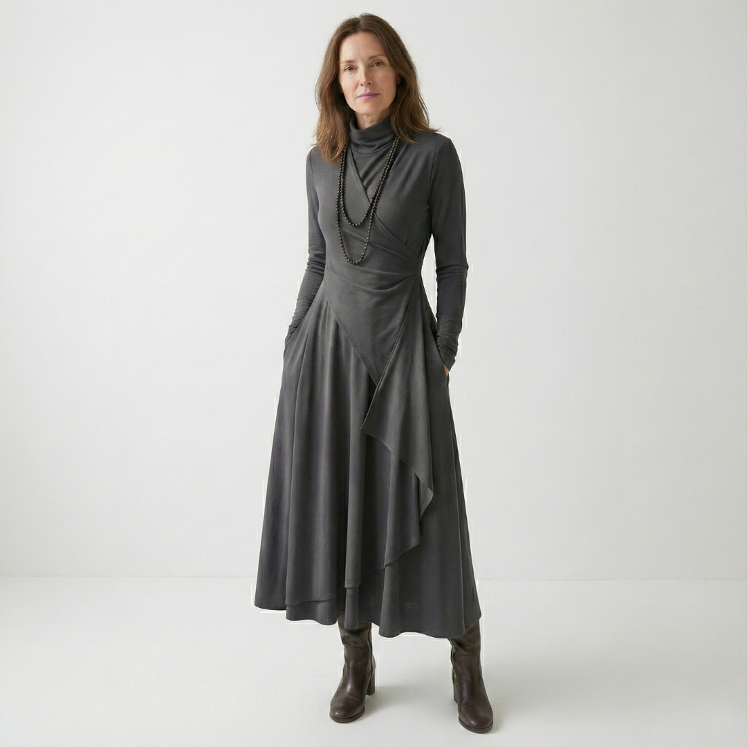 Geovari | Elegant Draped Dress