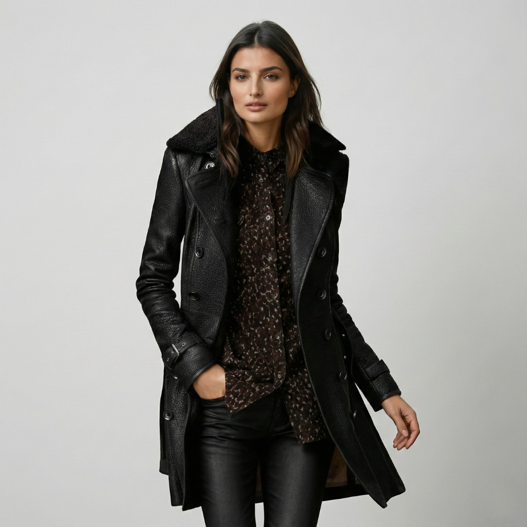 Geovari | Classic Leather Coat