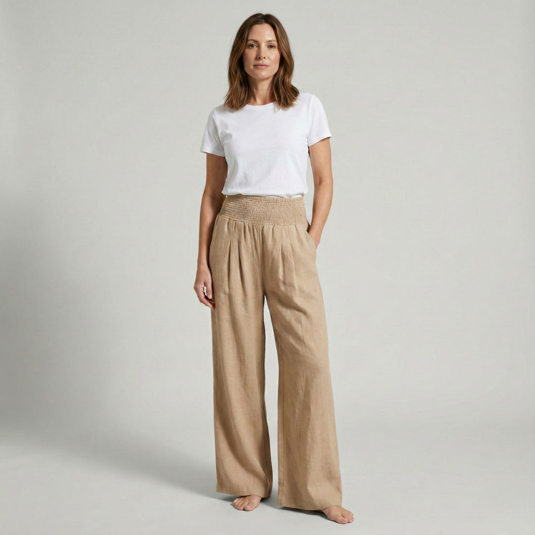 Geovari | Smocked Waist Trousers