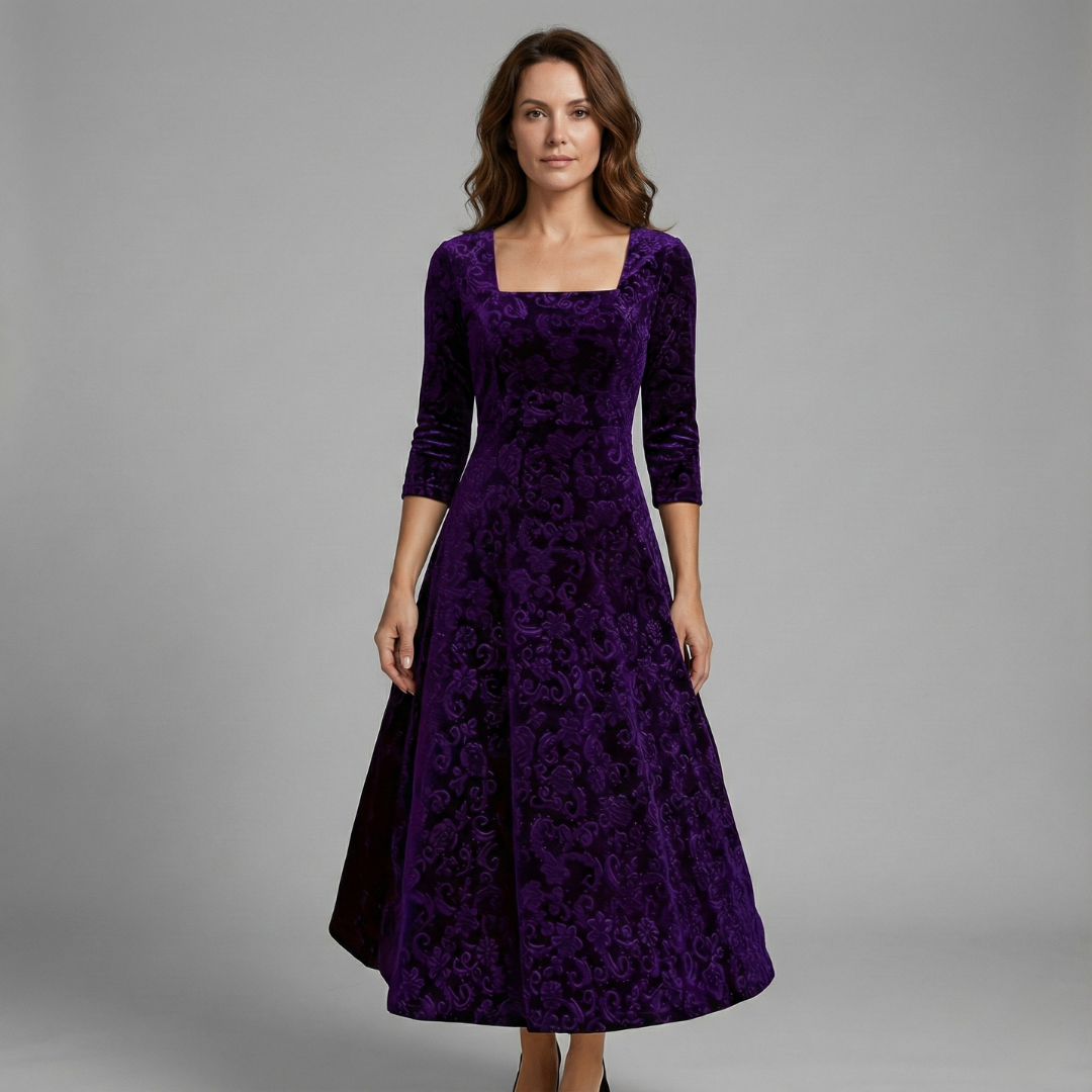 Geovari | Graceful Floral Midi Dress