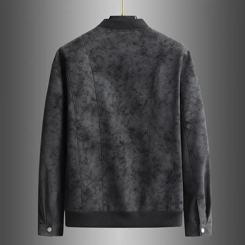 Geovari | Suede Baseball Jacket