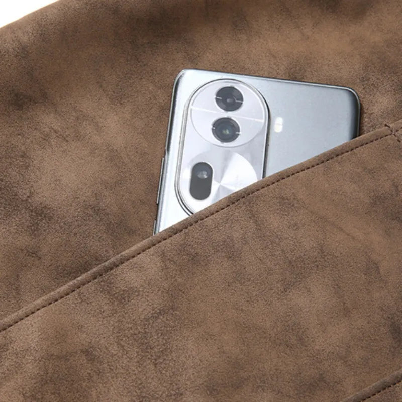 Geovari | Suede Baseball Jacket