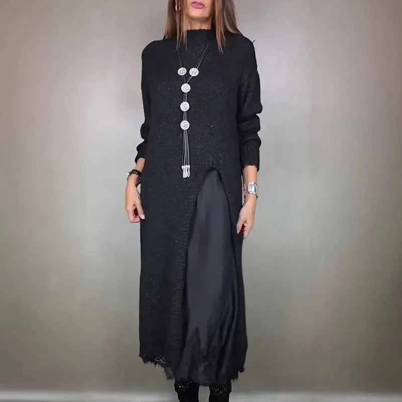 Geovari | Elegant Knit and Lace Two-Piece Set