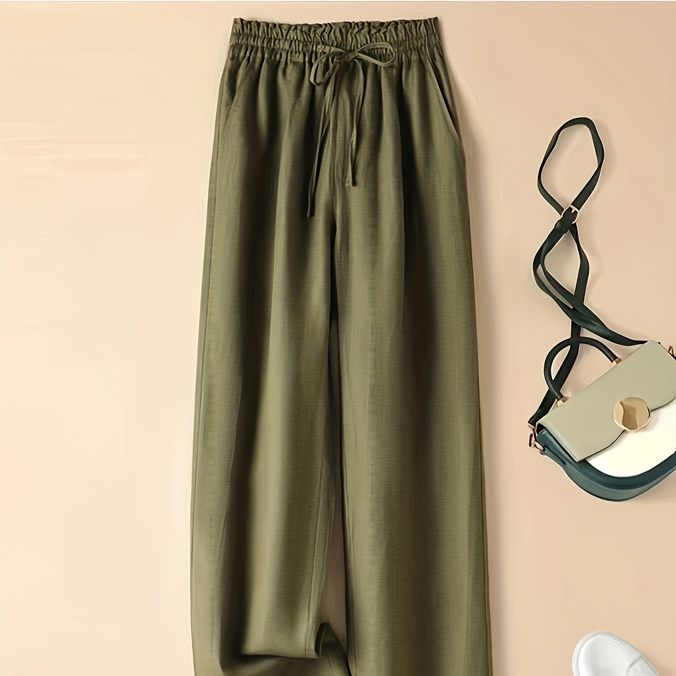 Geovari | Wide-Leg Drawstring Trousers