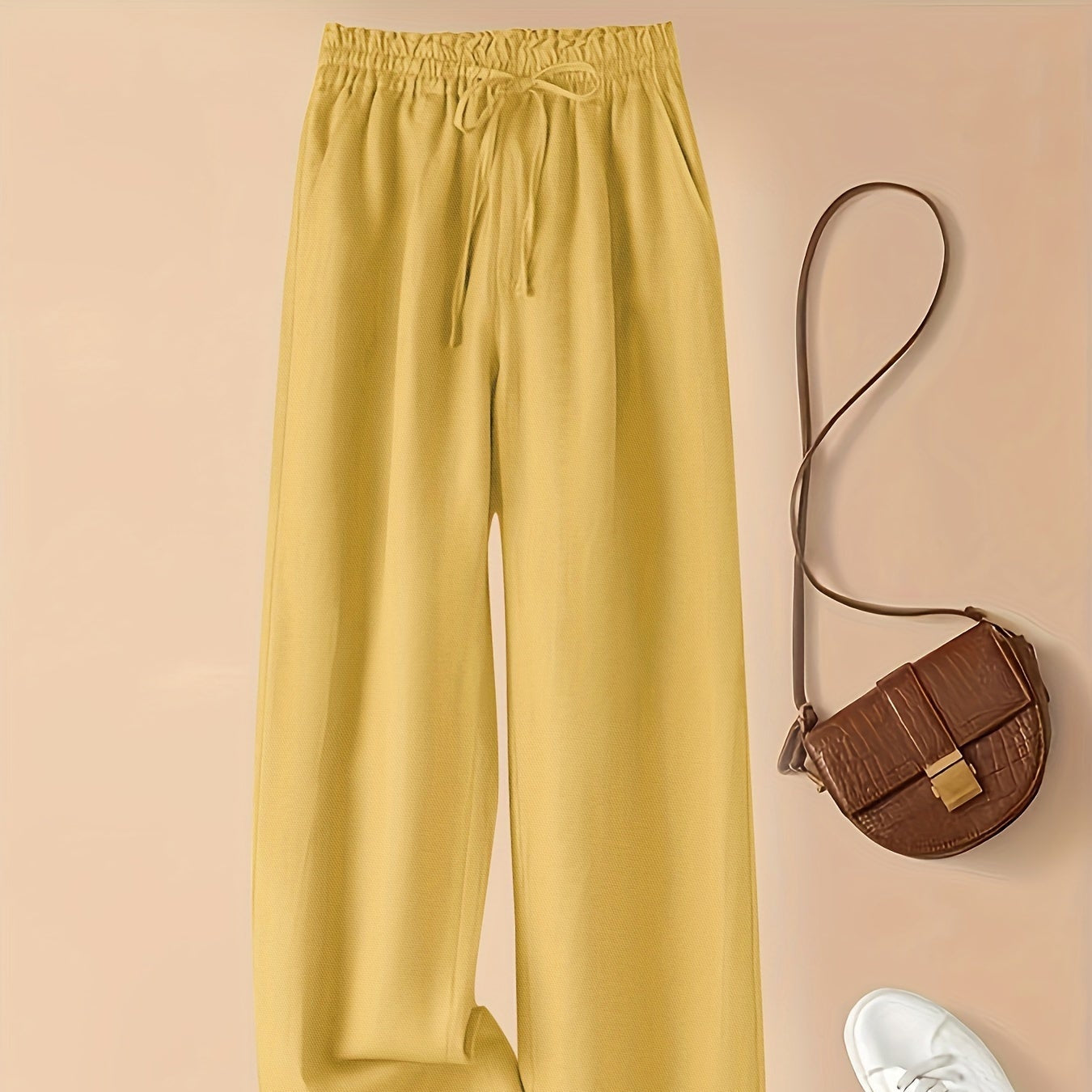 Geovari | Wide-Leg Drawstring Trousers