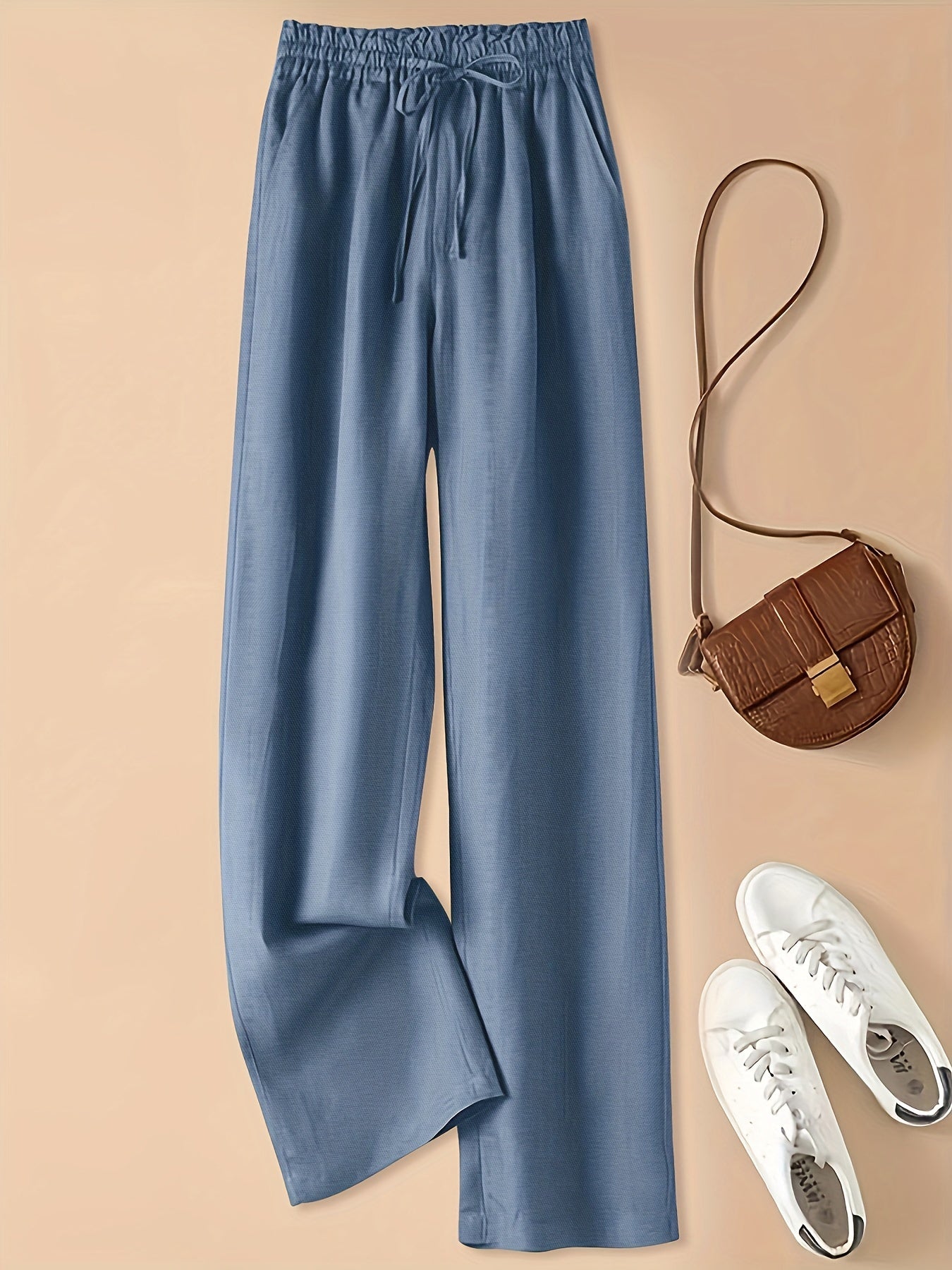 Geovari | Wide-Leg Drawstring Trousers