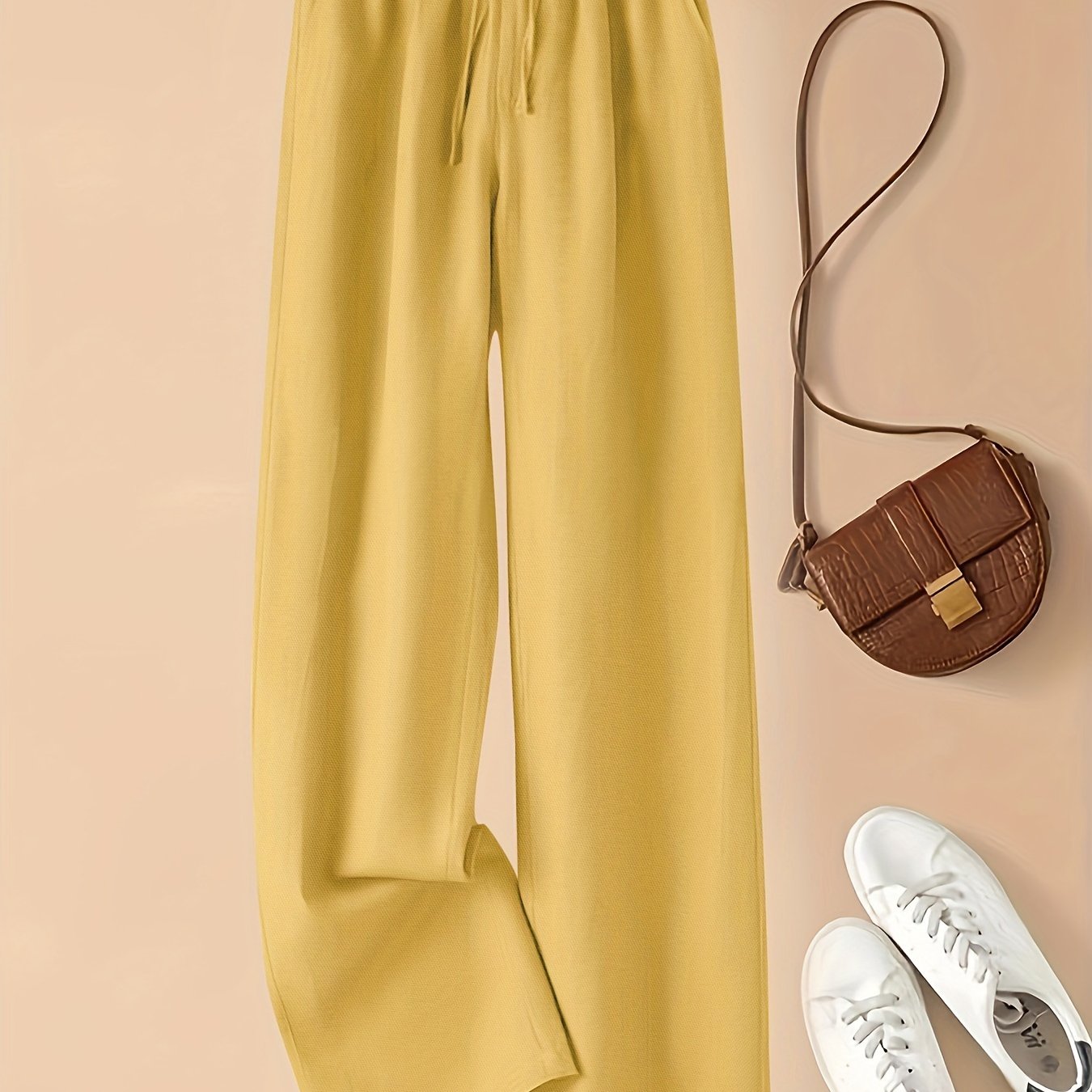 Geovari | Wide-Leg Drawstring Trousers
