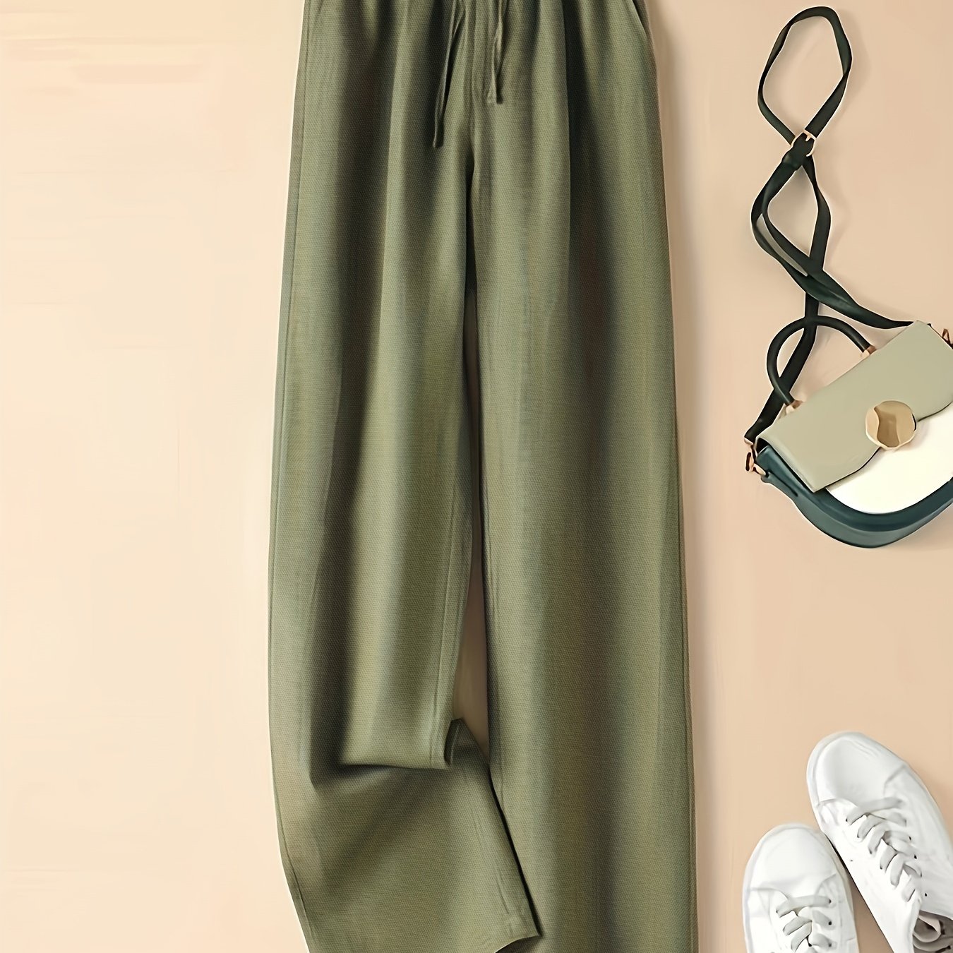 Geovari | Wide-Leg Drawstring Trousers