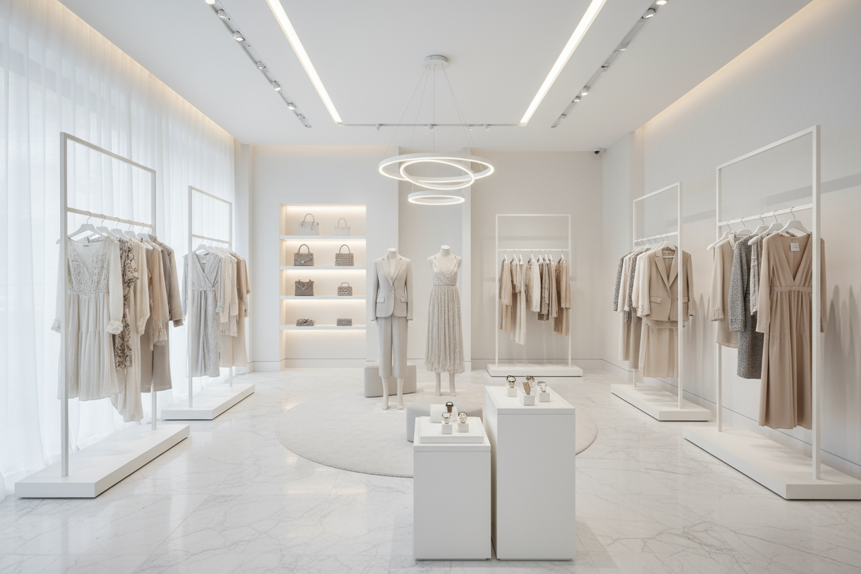 exclusieve kleding winkel wit