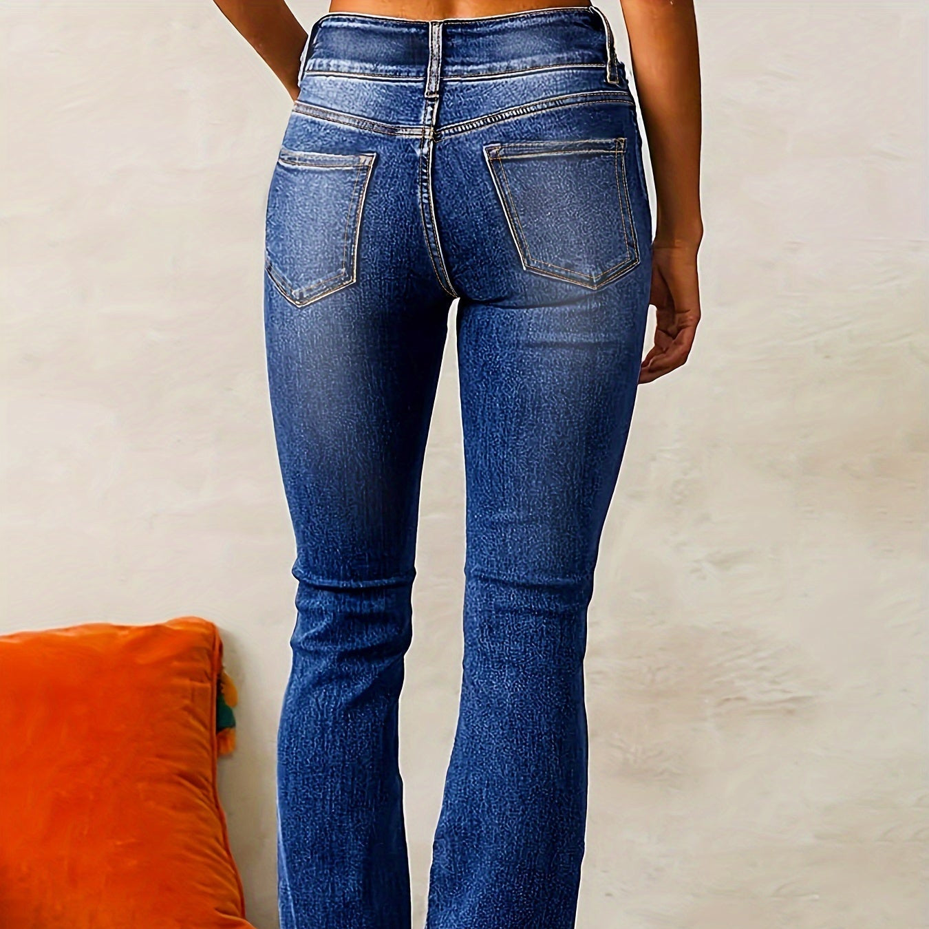 Geovari | High-Waisted Flared Jeans