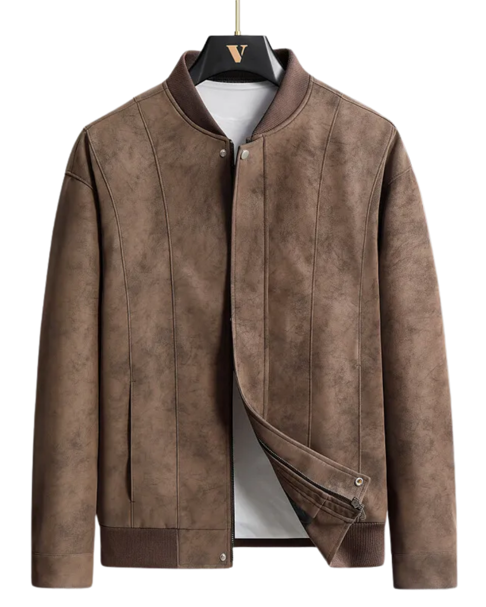 Geovari | Suede Baseball Jacket