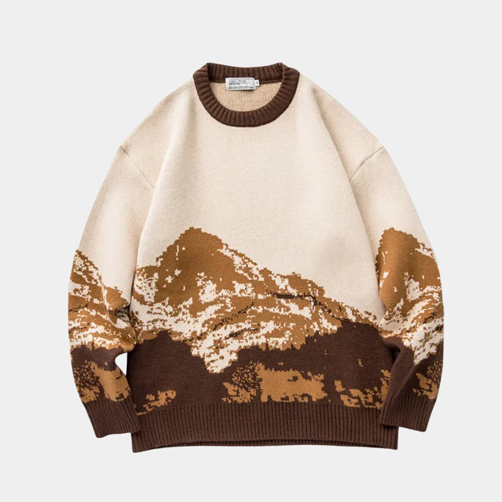 Geovari | Men's Snow Mountain Jacquard Jumper