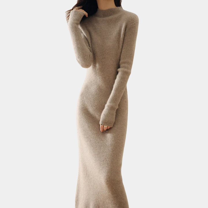 Geovari | Women's Slim-Fit Knitted Wool Dress