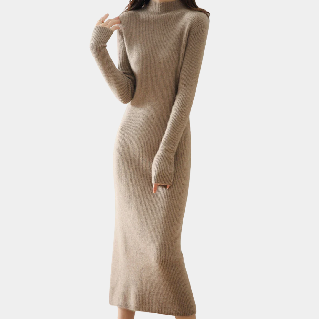 Geovari | Women's Slim-Fit Knitted Wool Dress