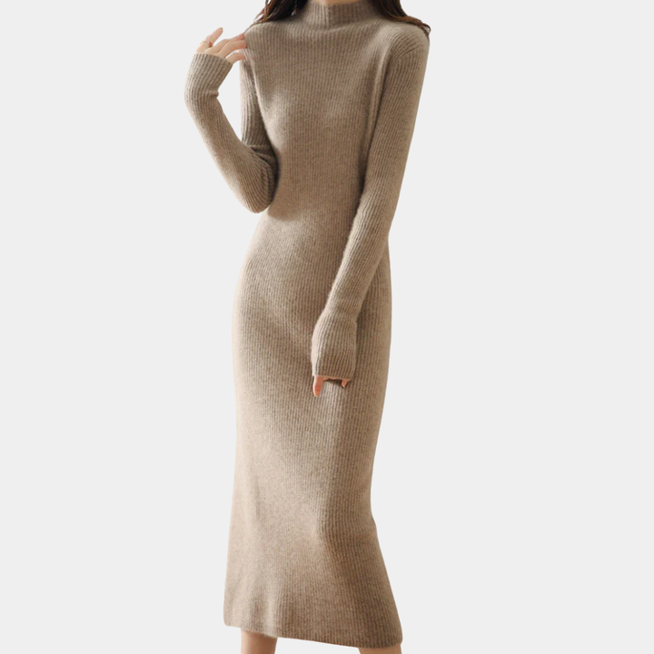 Geovari | Women's Slim-Fit Knitted Wool Dress
