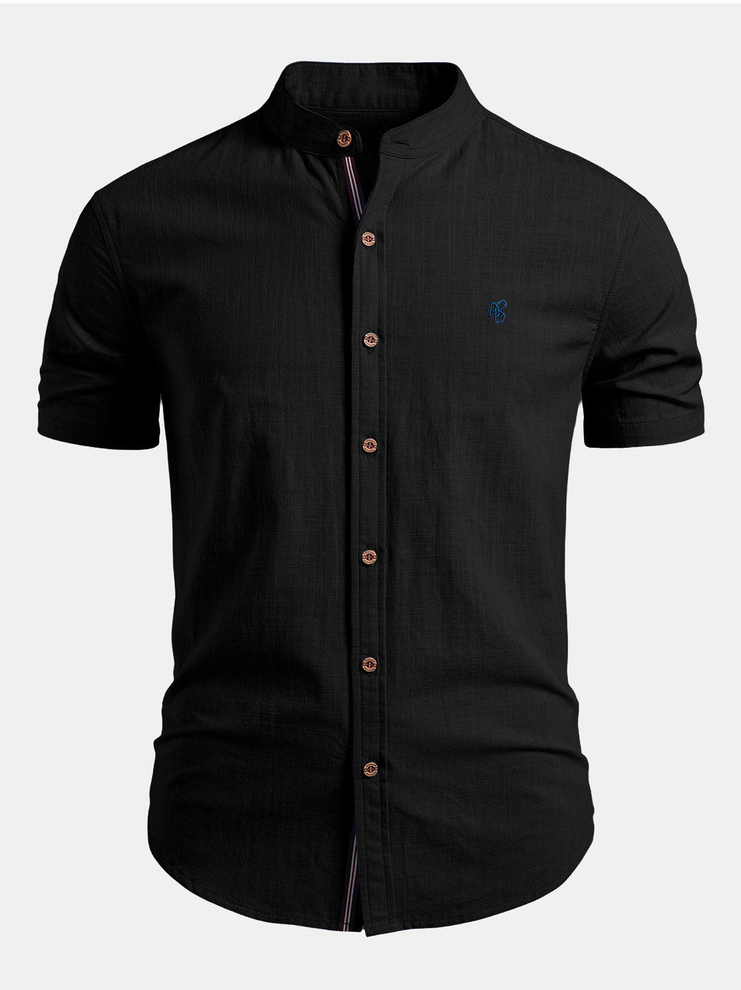 Geovari | Short Sleeve Linen-Look Shirt & Slim Tapered Trousers
