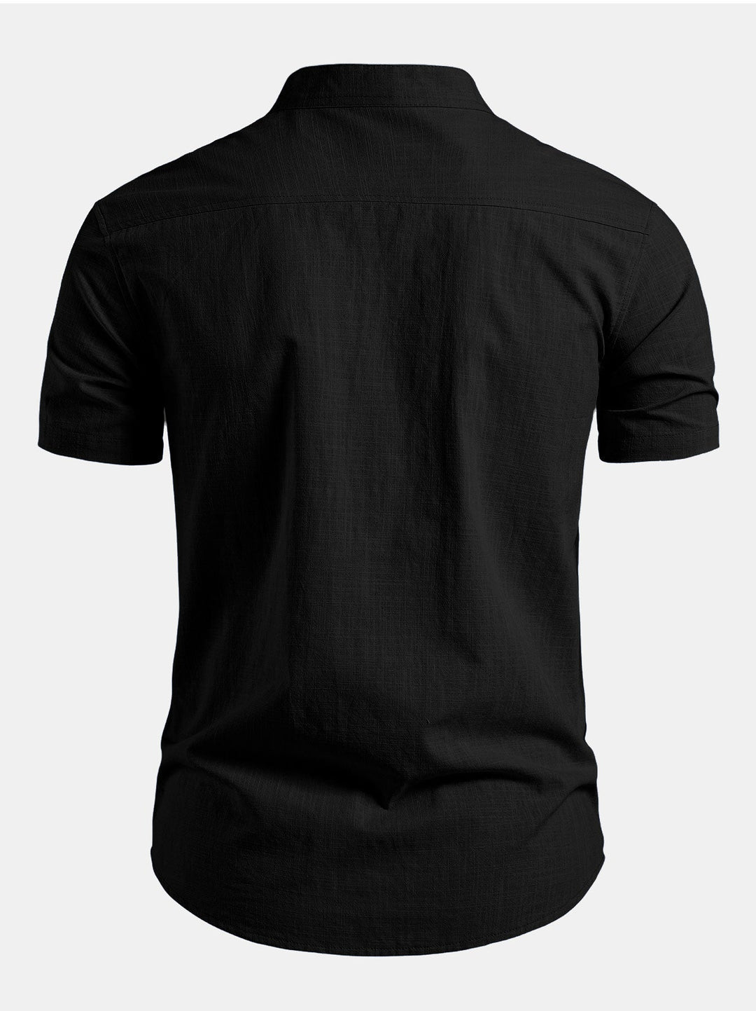 Geovari | Short Sleeve Linen-Look Shirt & Slim Tapered Trousers