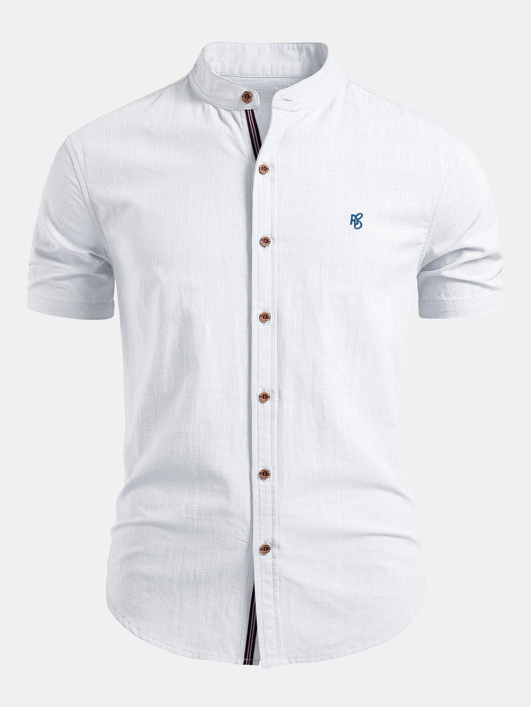 Geovari | Short Sleeve Linen-Look Shirt & Slim Tapered Trousers