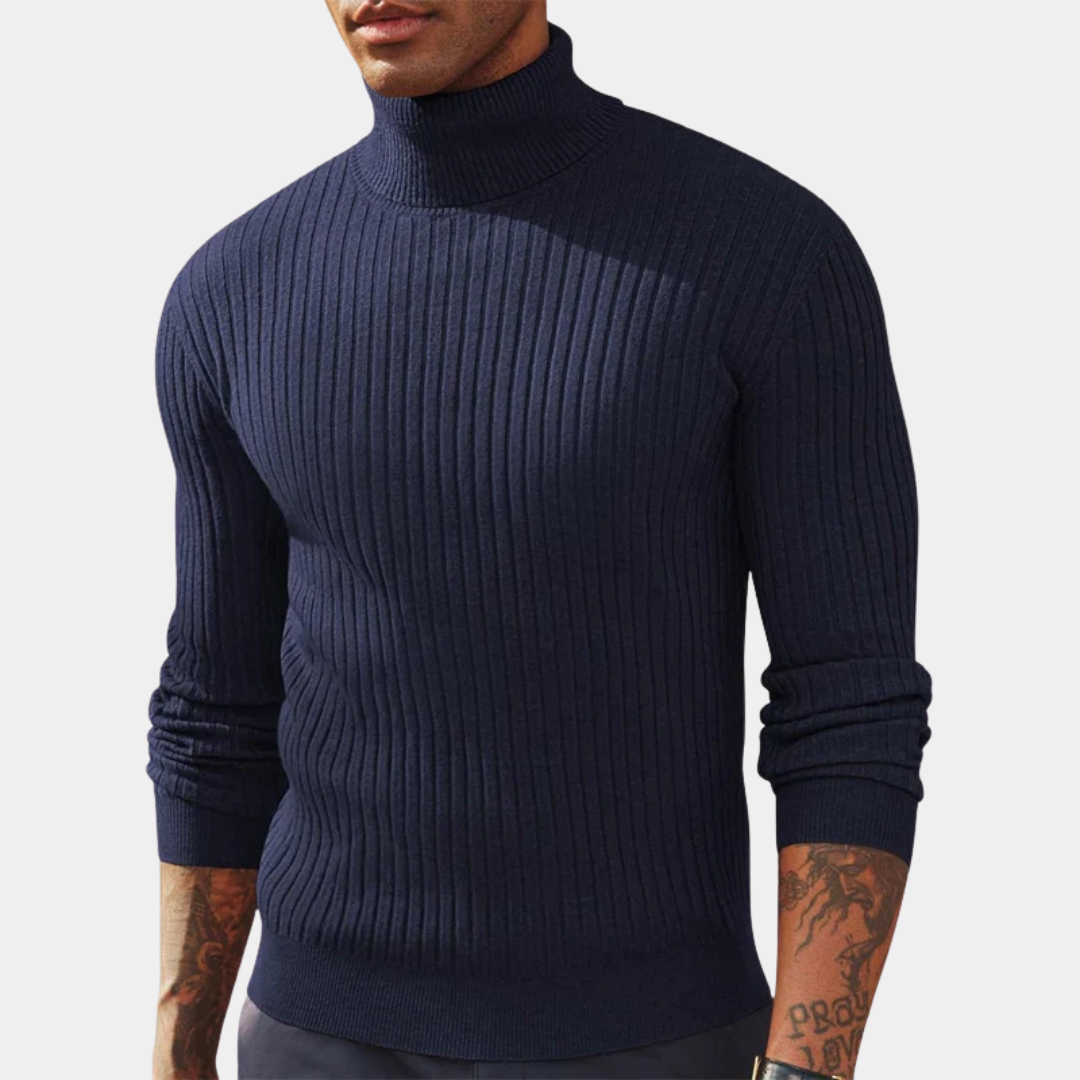 Geovari | Men’s Slim-Fit Roll-Neck Jumper