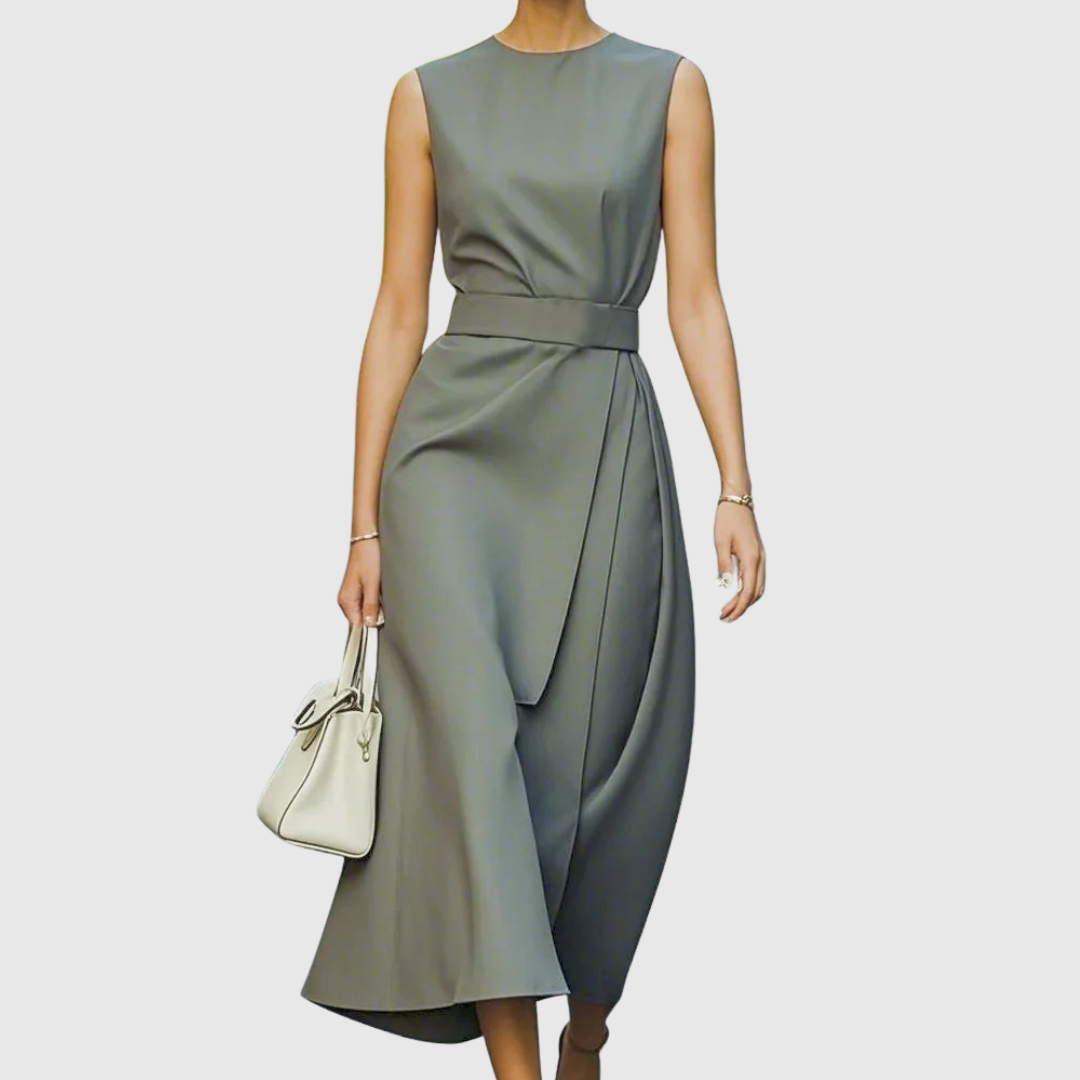 Geovari | Elegant Round-Neck Dress
