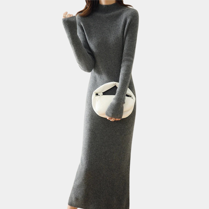 Geovari | Women's Slim-Fit Knitted Wool Dress