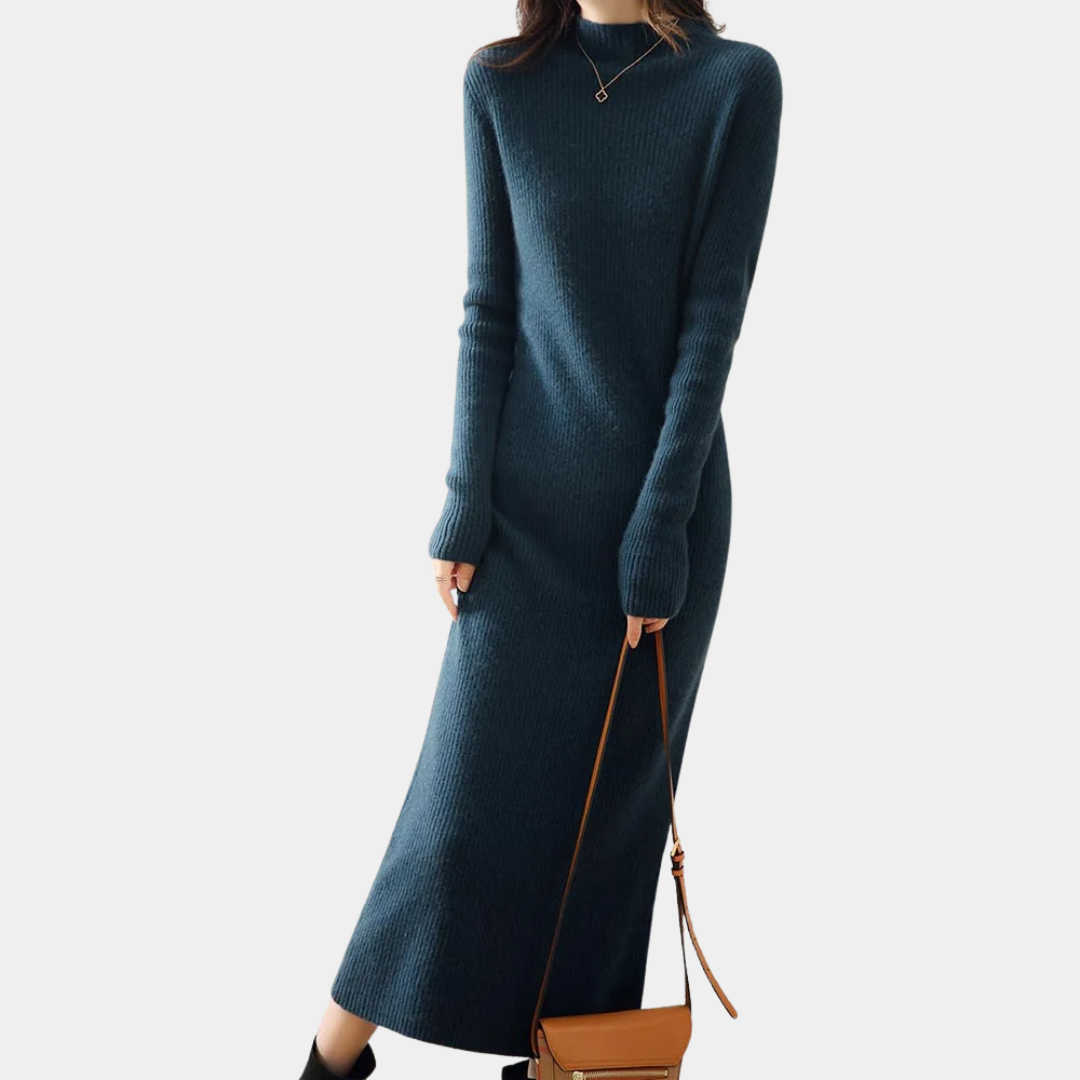 Geovari | Women's Slim-Fit Knitted Wool Dress